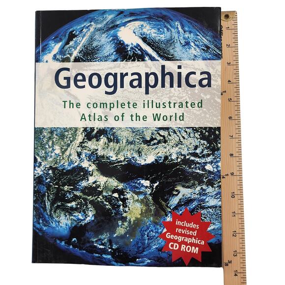 Geographica: The Complete Illustrated Atlas of the World Softcover with CD ROM - Picture 3 of 5